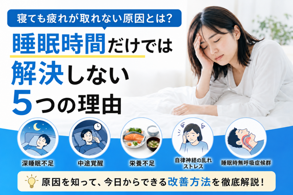 寝ても疲れが取れない原因とは?睡眠時間だけでは解決しない5つの理由